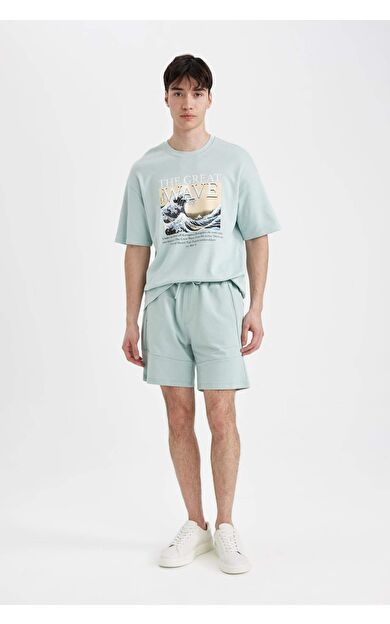 DeFactoFit Slim Fit Dar Paça Şort B8674AX24SMGN1093