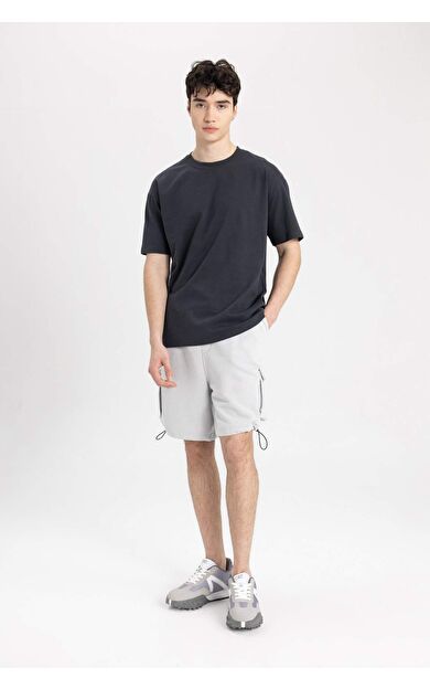 DeFactoFit Oversize Fit Düz Paça Şort B8793AX24SMGR184