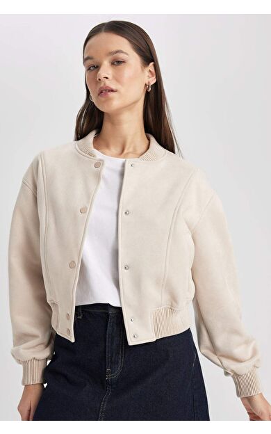 DeFactoFit Bomber Süet Ceket Mont