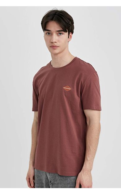 DeFactoFit Regular Fit Bisiklet Yaka Baskılı Kısa Kollu Tişört B9007AX24SMBN575