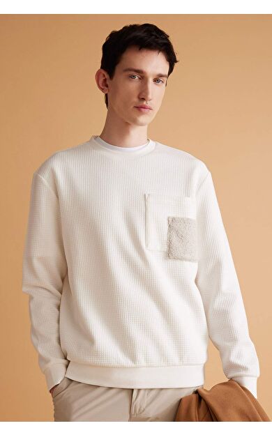 DeFacto Regular Fit Bisiklet Yaka Sweatshirt B9196AX24SPWT32