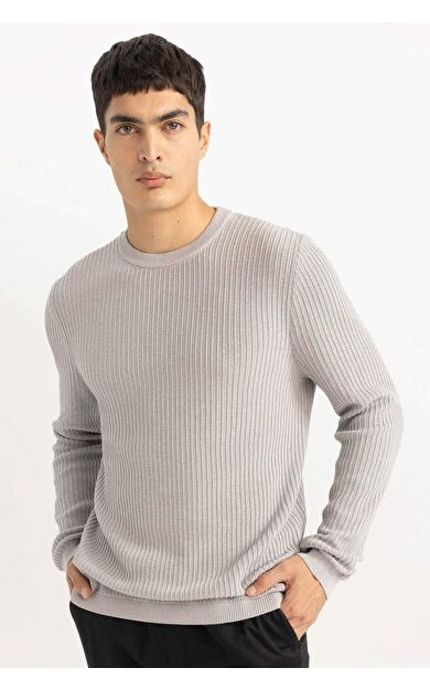 DeFactoFit Standart Fit Bisiklet Yaka Triko Kazak B9707AX24SPGR184