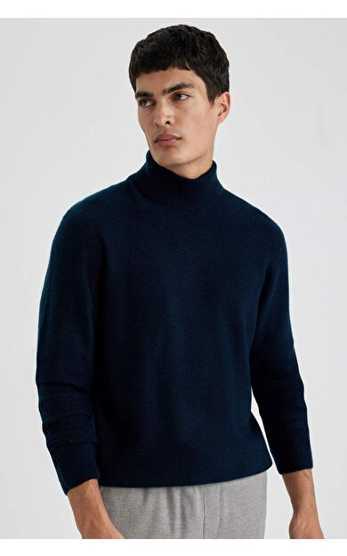 DeFacto Standart Fit Balıkçı Yaka Triko Kazak B9708AX24SPNV64