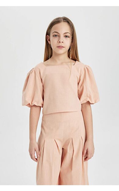 DeFactoFit Kız Çocuk Kısa Kollu Bluz