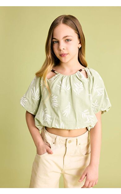 DeFactoFit Kız Çocuk Kısa Kollu Bluz