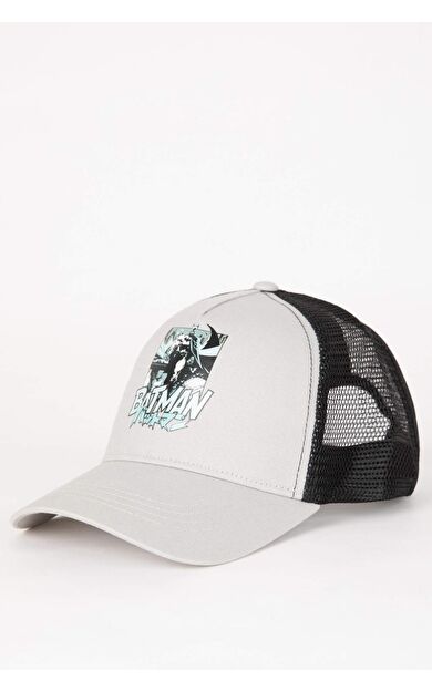 DeFactoFit Erkek Çocuk Batman Baskılı Gabardin Beyzbol Basketbol Şapkası