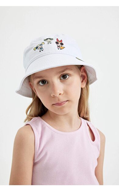 DeFactoFit Kız Çocuk PowerPuff Girls Pamuklu Bucket Şapka