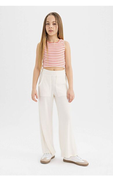 DeFactoFit Kız Çocuk Wide Leg Premium Pantolon