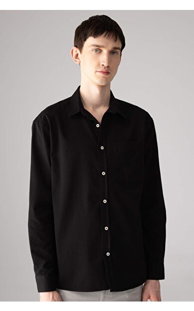 DeFacto Relax Fit Gabardin Uzun Kollu Gömlek C1477AX24SPBK81