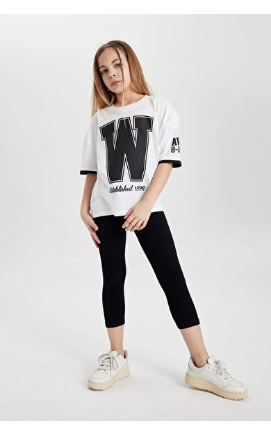 DeFactoFit Kız Çocuk Midi Seamless Tayt C1532A824SMBK81