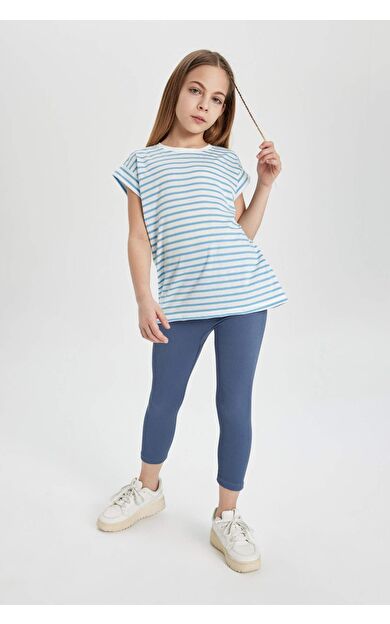 DeFactoFit Kız Çocuk Midi Seamless Tayt C1532A824SMIN247