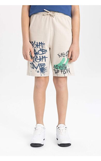 DeFactoFit Erkek Çocuk Regular Fit Baskılı Şort