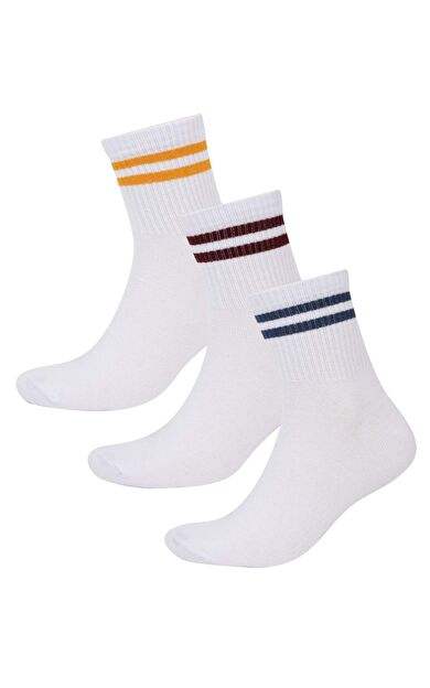 DeFacto Erkek 3'lü Pamuklu Soket Çorap C1971AXNSWT1