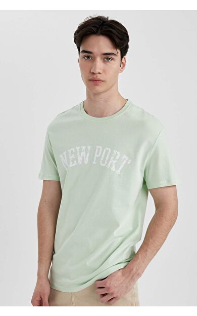 DeFactoFit Regular Fit Bisiklet Yaka Baskılı Kısa Kollu Tişört C2205AX24SMGN1139