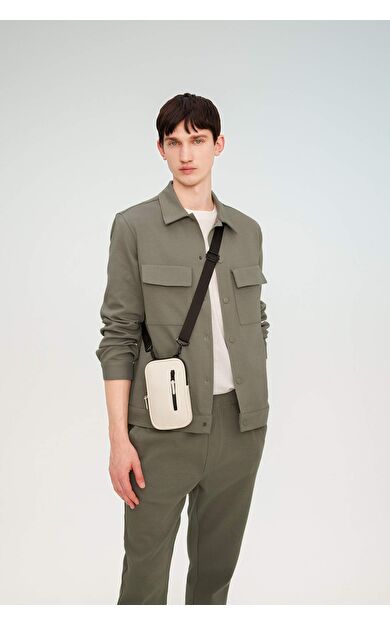 DeFactoFit Erkek Orta Suni Deri Telefon Çantası