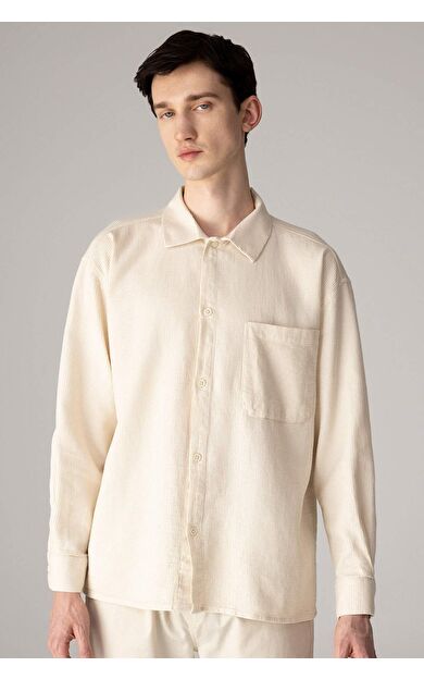 DeFacto Oversize Fit Polo Yaka Uzun Kollu Gömlek