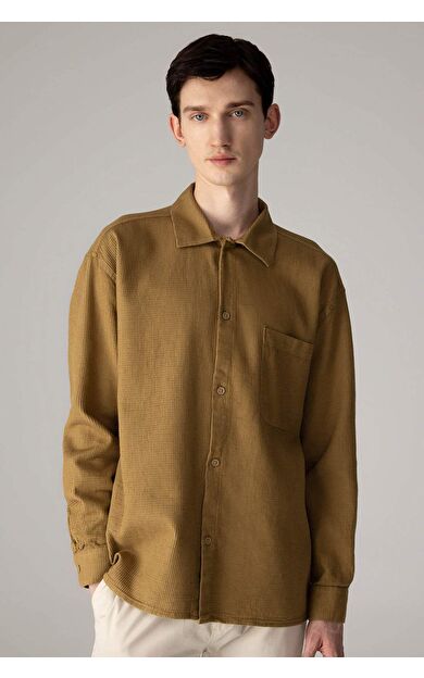 DeFactoFit Oversize Fit Polo Yaka Uzun Kollu Gömlek C2841AX24SPKH502