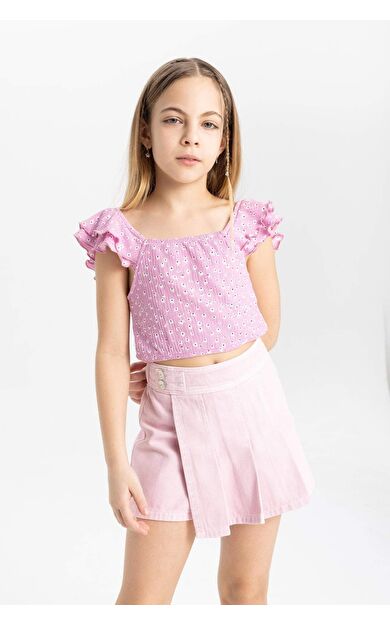 DeFactoFit Kız Çocuk Desenli Bluz C3382A824SMPN444