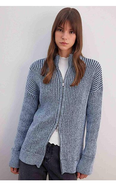 DeFactoFit Regular Fit Yarım Balıkçı Yaka Hırka