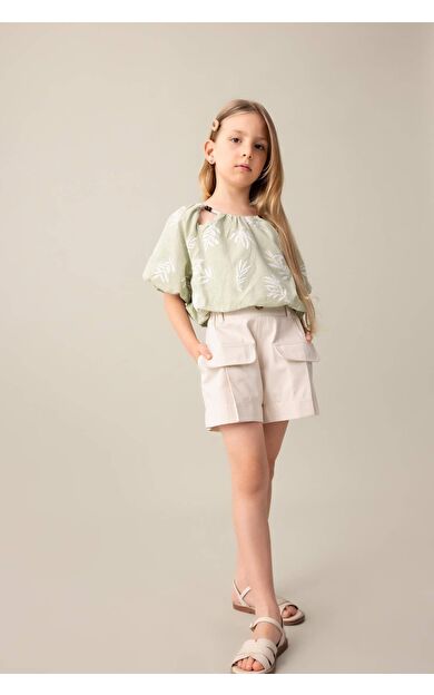 DeFactoFit Kız Çocuk Gabardin Şort