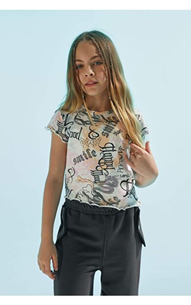 DeFactoFit Kız Çocuk Crop Kısa Kollu Tişört C4708A824SMER99