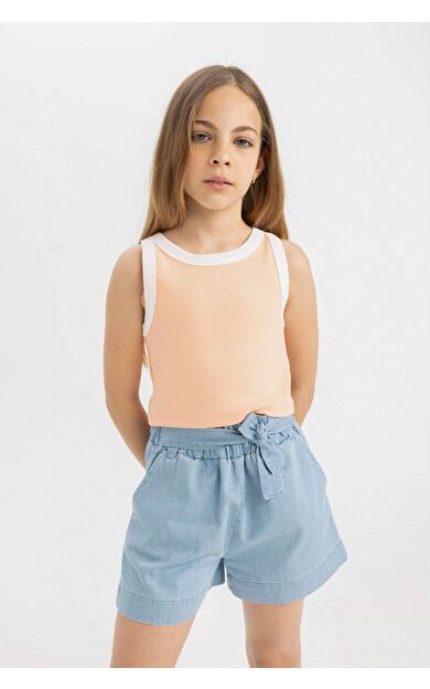 DeFactoFit Kız Çocuk Bisiklet Yaka Atlet C4716A824SMOG200