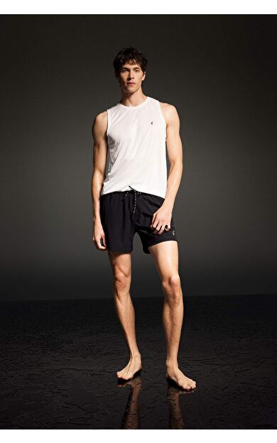 DeFactoFit Baskılı Esnek Dokulu Kısa Boy Deniz Şortu C5138AX24HSBK81