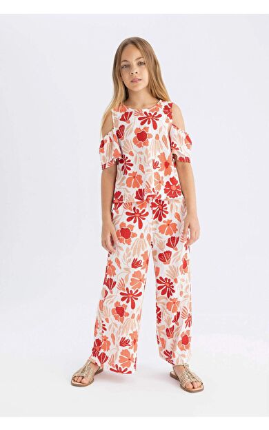 DeFactoFit Kız Çocuk Wide Leg Bürümcük Pantolon C5373A824SMRD116