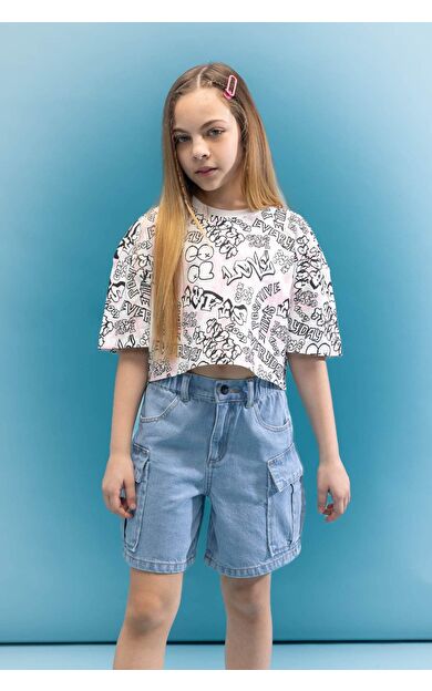 DeFactoFit Kız Çocuk Kısa Kollu Tişört C5463A824SMWT47