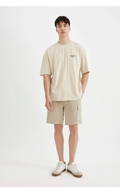 DeFactoFit Regular Fit Kargo Cepli Şort