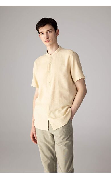 DeFactoFit Regular Fit Dik Yaka Pamuklu Kısa Kollu Gömlek C7660AX24SMBG743