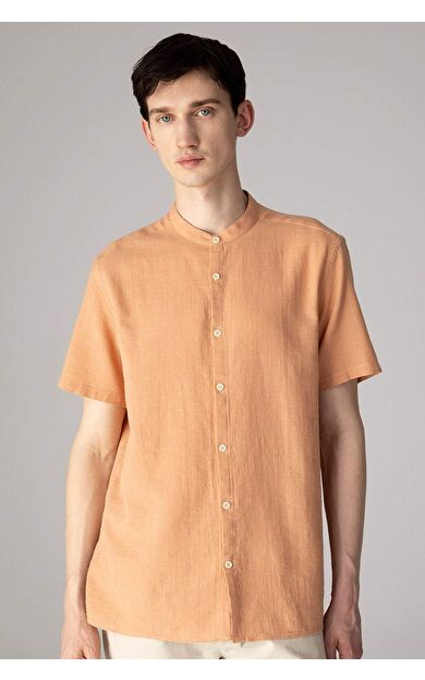 DeFactoFit Regular Fit Dik Yaka Pamuklu Kısa Kollu Gömlek C7660AX24SMBN564