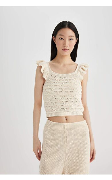 DeFactoFit Crop Top Kare Yaka Atlet C8637AX24SMER105