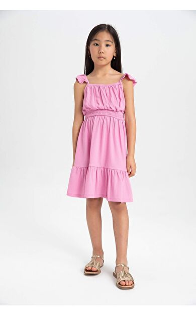 DeFactoFit Kız Çocuk Askılı Bürümcük Elbise
