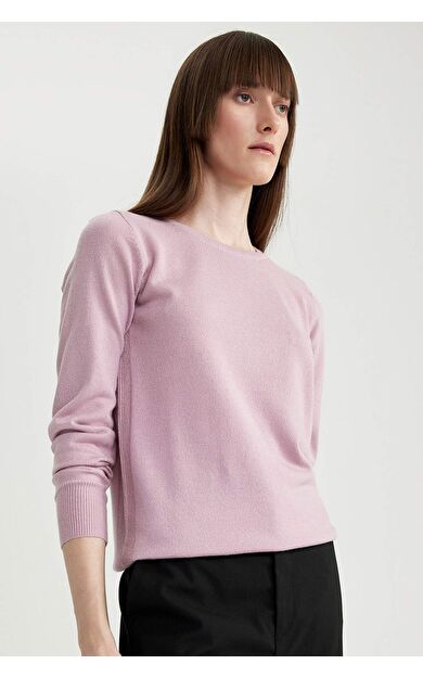 DeFactoFit Regular Fit Bisiklet Yaka Kazak