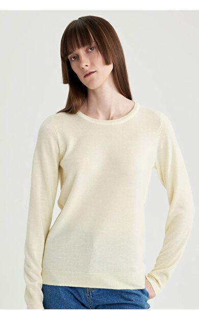 DeFactoFit Regular Fit Bisiklet Yaka Kazak F7091AZ23WNYL496