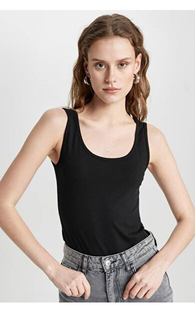 DeFactoFit Slim Fit Bisiklet Yaka Atlet I1059AZ24SMBK81