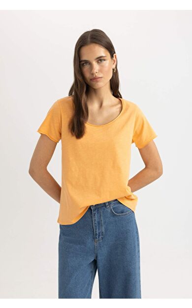 DeFactoFit Regular Fit Bisiklet Yaka Kısa Kollu Tişört K1508AZ24SMOG81