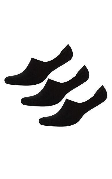 DeFactoFit Erkek Basic 3'lü Babet Çorabı Siyah