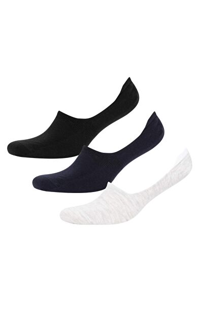 DeFacto Erkek Basic 3'lü Babet Çorabı Çok Renkli