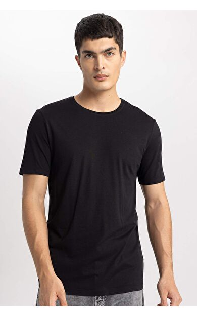 DeFactoFit Slim Fit Bisiklet Yaka Tişört M6606AZ24SPBK27