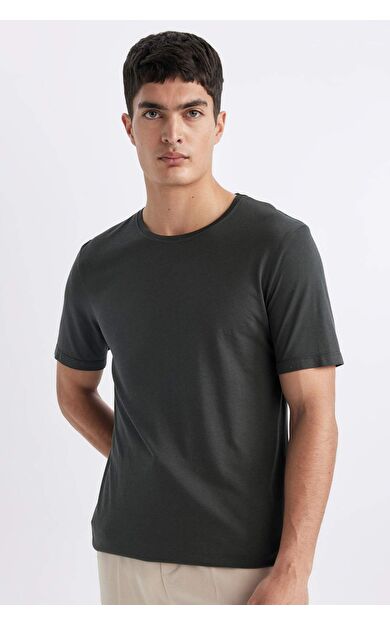 DeFactoFit Slim Fit Bisiklet Yaka Tişört M6606AZ24SPGN915