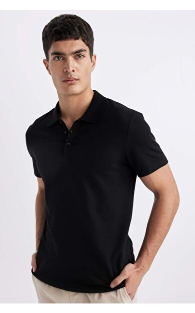 DeFactoFit Slim Fit Basic Polo Tişört M6609AZ24SPBK81