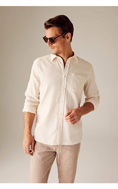 DeFacto Regular Fit Polo Yaka Uzun Kollu Gömlek