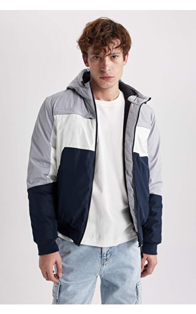 DeFacto Slim Fit Kapüşonlu Polar Astarlı Mont