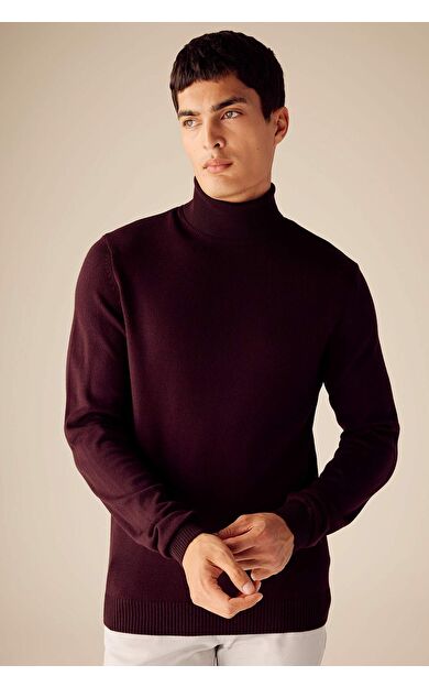 DeFactoFit Slim Fit Balıkçı Yaka Triko Kazak R1124AZ23WNBR46