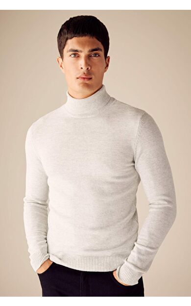 DeFactoFit Slim Fit Balıkçı Yaka Triko Kazak R1124AZ23WNGR110