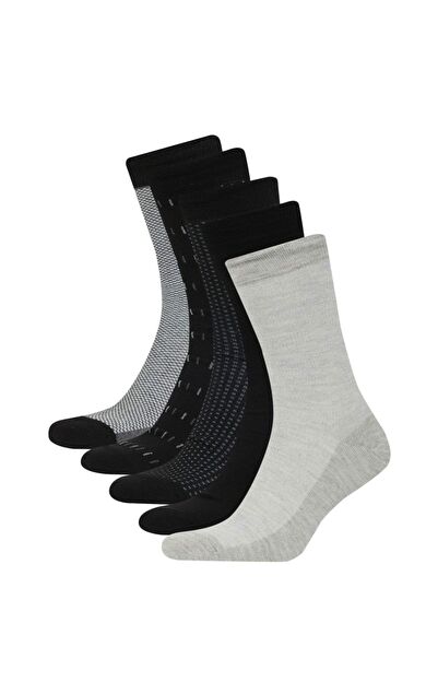 Erkek 5'li Pamuklu Uzun Çorap