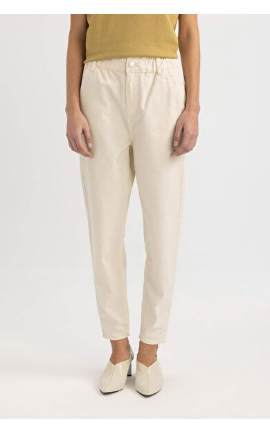 DeFactoFit Paperbag Cepli Paperbag Bel Standart Paça Gabardin Pantolon S2790AZ24SMER99