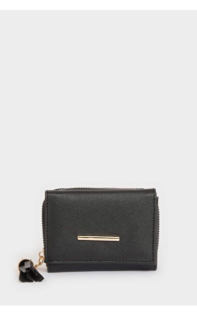 DeFactoFit Kadın Suni Deri Cüzdan Siyah